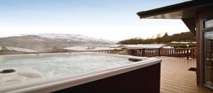Relax in Hot Tubs view snowy Mountains